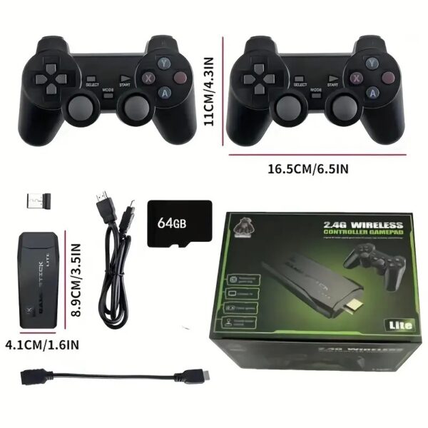 Consola De Juegos Retro Juegos Clásicos, 9 Emuladores,2 Controles Inalámbricos 4K, Enchufar Y Jugar