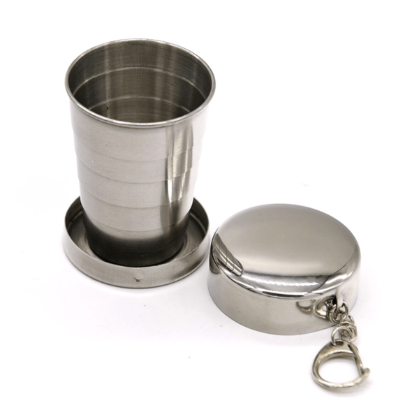 Vasito telescopico 75 ml.  2.54 oz ideal para camping, shots, viaje, compartir, regalos para camping, regalo unico - Imagen 2