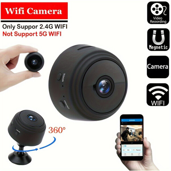 Cámara De Seguridad Para El Hogar Inteligente Mejorada, Cámara IP WiFi 2.4G Con Visión Nocturna - Imagen 4