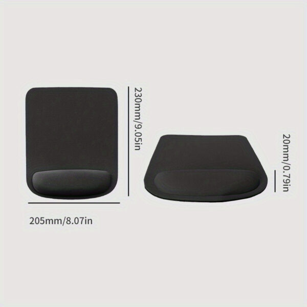 Mousepad tapete para mouse con almohadilla mantén tu muñeca cómoda color gris. - Imagen 5