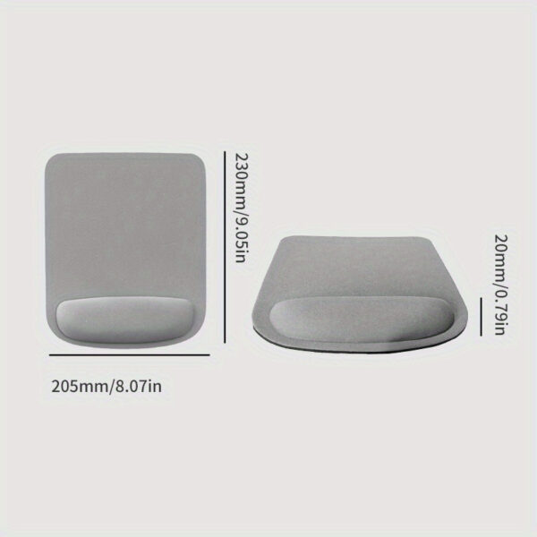 Mousepad tapete para mouse con almohadilla mantén tu muñeca cómoda color gris. - Imagen 6