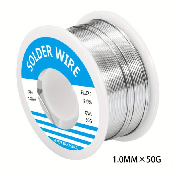 Rollo de Soldadura Alambre de Soldadura de Estaño y Plomo de Alta Pureza con Núcleo de flux para Soldadura Eléctrica Contiene 2.2% de Flux (0.8mm*50g) - Imagen 3