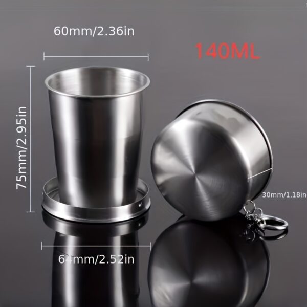 Vasito telescopico 75 ml.  2.54 oz ideal para camping, shots, viaje, compartir, regalos para camping, regalo unico - Imagen 11