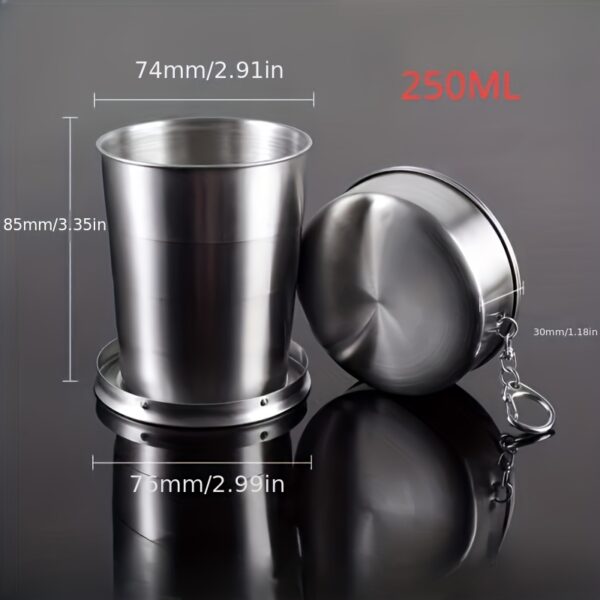 Vasito telescopico 75 ml.  2.54 oz ideal para camping, shots, viaje, compartir, regalos para camping, regalo unico - Imagen 12