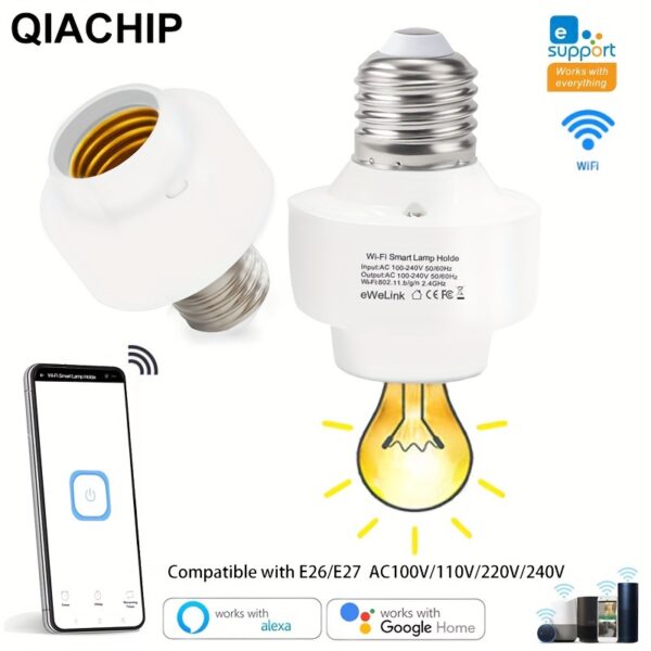 socket wifi inteligente controla cualquier foco o lampara con alexa google assistant smartphone pon horarios timers control de voz de tu foco