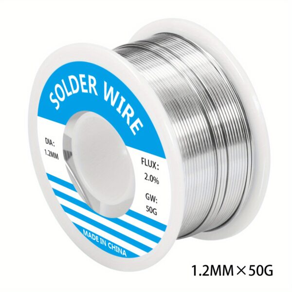 Rollo de Soldadura Alambre de Soldadura de Estaño y Plomo de Alta Pureza con Núcleo de flux para Soldadura Eléctrica Contiene 2.2% de Flux (0.8mm*50g) - Imagen 9