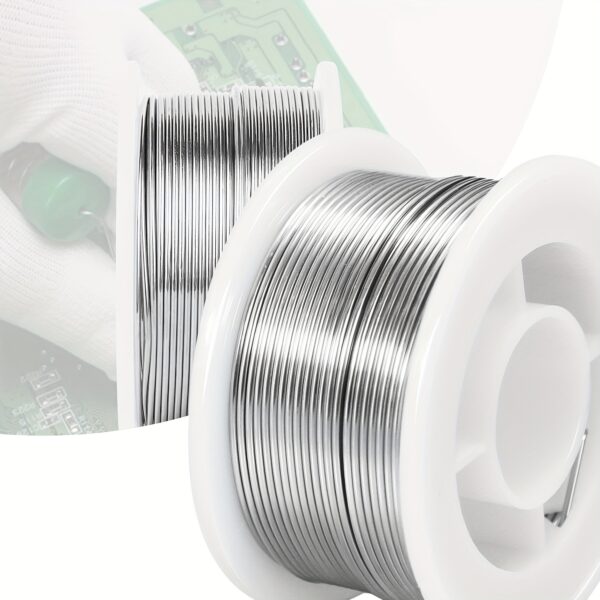 Rollo de Soldadura Alambre de Soldadura de Estaño y Plomo de Alta Pureza con Núcleo de flux para Soldadura Eléctrica Contiene 2.2% de Flux (0.8mm*50g)