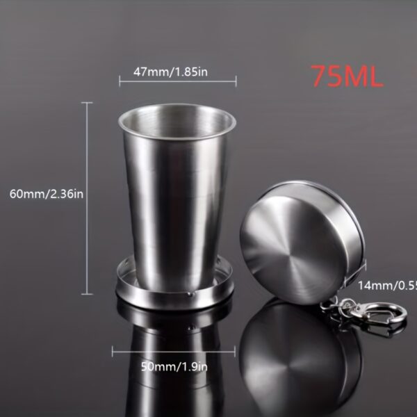 Vasito telescopico 75 ml.  2.54 oz ideal para camping, shots, viaje, compartir, regalos para camping, regalo unico - Imagen 10