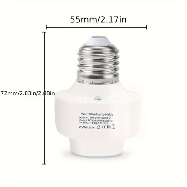 socket wifi inteligente controla cualquier foco o lampara con alexa google assistant smartphone pon horarios timers control de voz de tu foco - Imagen 2