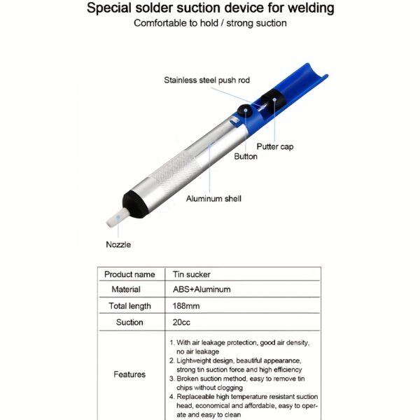 Herramienta para desoldar herramienta para remover soldadura - Imagen 6