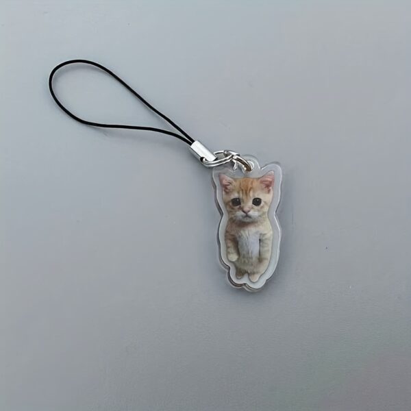 Llavero para celular el gato 3 cm de largo adornos para celular regalos para celular banana cat
