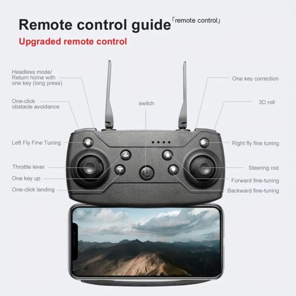 Drone Cámara Dual WiFi Juguetes De Control Remoto Para Principiantes - Imagen 3