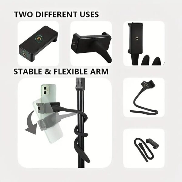 Base para celular flexible soporte flexible celular para spinning o auto - Imagen 3