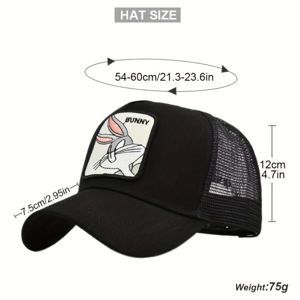 Gorra Bugs Bunny de malla, gorras divertidas - Imagen 4