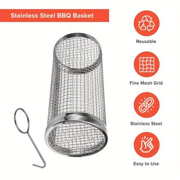Cesta para cocinar alimentos en asador 2 tamaños disponibles - Imagen 6