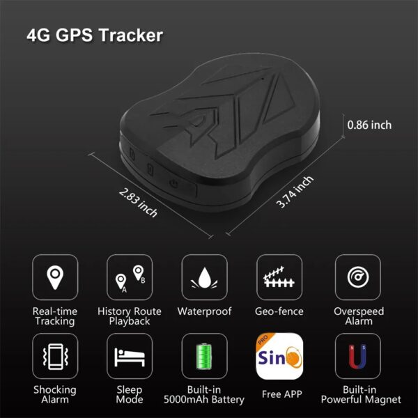 GPS Satelital rastreador en tiempo real 4G resistente al agua bateria de larga duracion y app - Imagen 6
