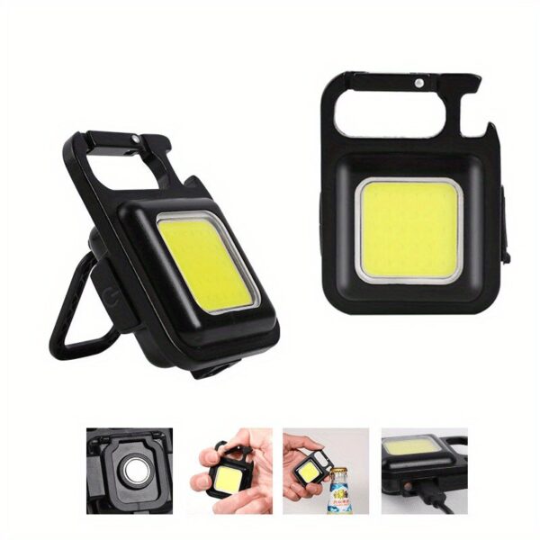 Mini lamparita Led recargable con destapador llavero lampara practico luz emergencia - Imagen 2