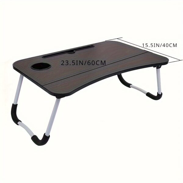 Mesita plegable para laptop super practica con soporte para tablet y portavasos: Ideal para usar en la cama, sofá - Imagen 5
