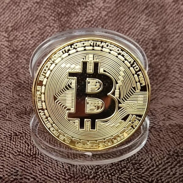Moneda Bitcoin Metálica Chapado Dorado 100% No Real Regalos Originales Ideas Para Regalo Moneda BTC