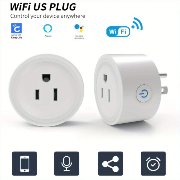 Enchufe inteligente wifi funciona con Alexa Google assistant y tu celular tomacorriente smart plug