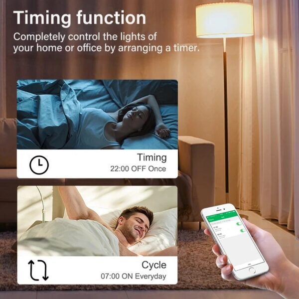 Chip inteligente WiFi controlador remoto temporizador encendido apagado hogar compatible con Google tipo sonoff - Imagen 6