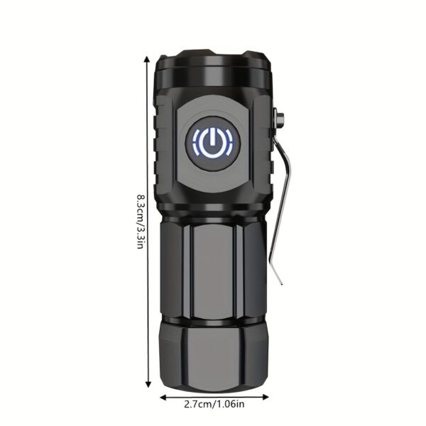 Mini linterna LED USB recargable Tactica mini lampara portatil - Imagen 2