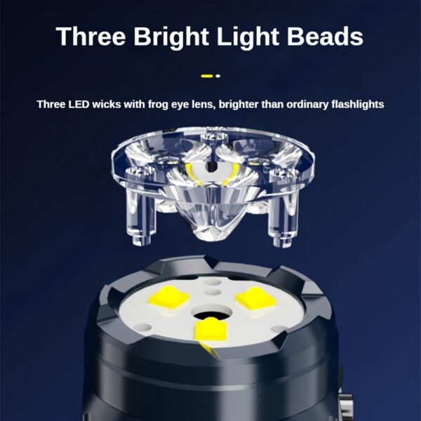 Mini linterna LED USB recargable Tactica mini lampara portatil - Imagen 8