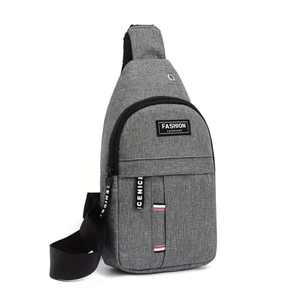 Bolso de Pecho Diagonal para Hombre con Cinta Ajustable y Multi-Compartimentos Bolsa Bandolera - Imagen 4