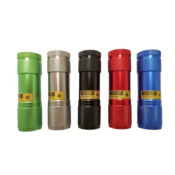 Mini Linterna LED UV 9 LEDs 395-400nm para Detección - Imagen 16