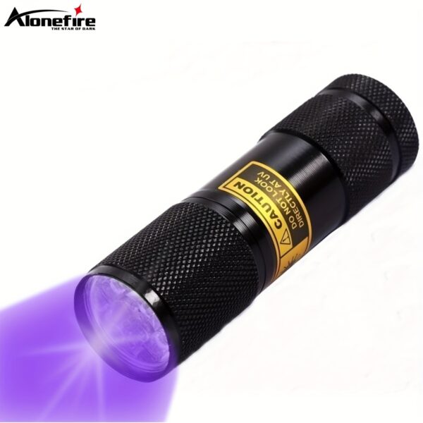 Mini Linterna LED UV 9 LEDs 395-400nm para Detección