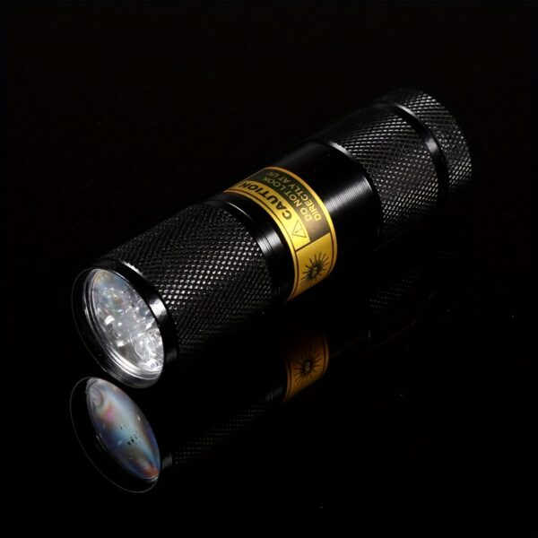 Mini Linterna LED UV 9 LEDs 395-400nm para Detección - Imagen 8