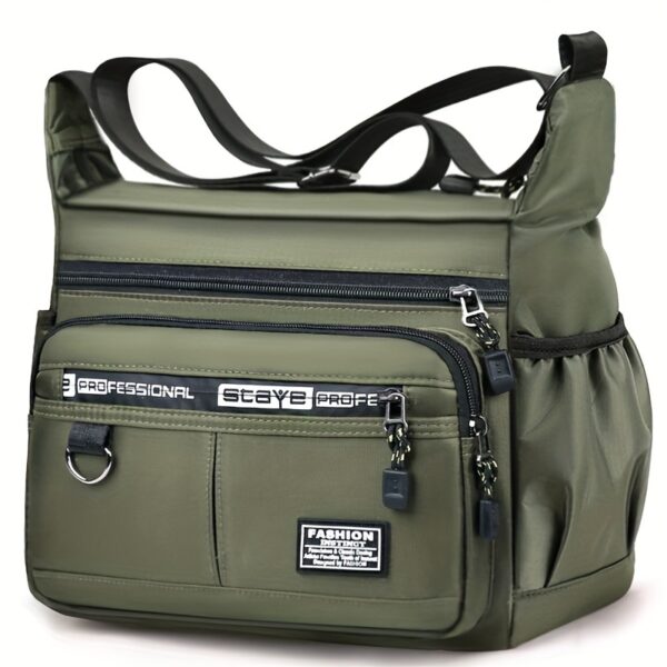 Bolso Bandolera Negro para Hombre Impermeable y Elegante - Imagen 7