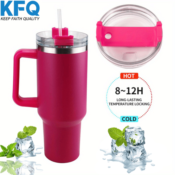 Vaso Termo de 1.2 litros Gran Capacidad Rosa - Imagen 3