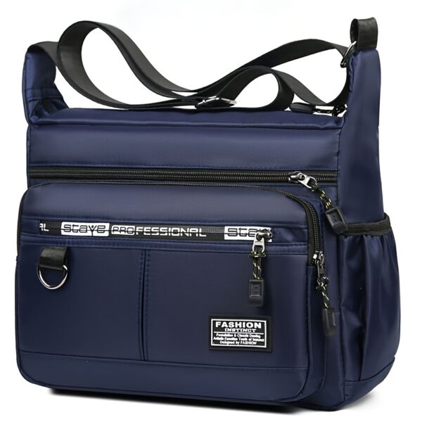 Bolso Bandolera Negro para Hombre Impermeable y Elegante - Imagen 5