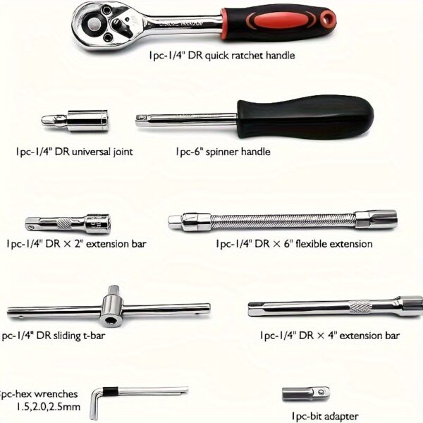 Juego de dados NewShark 46 piezas para reparaciones - Imagen 5