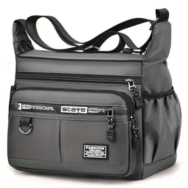 Bolso Bandolera Negro para Hombre Impermeable y Elegante - Imagen 9