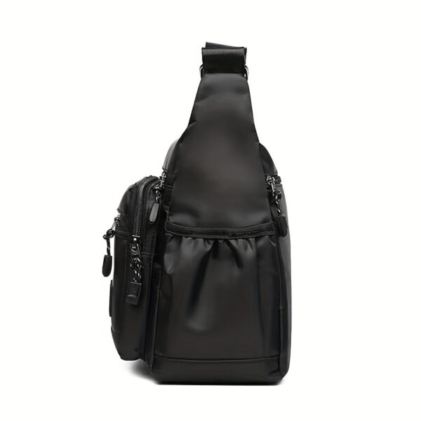 Bolso Bandolera Negro para Hombre Impermeable y Elegante - Imagen 10