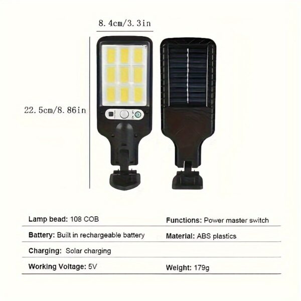 Led Lampara Luz De Pared Solar Para Exteriores - Imagen 7