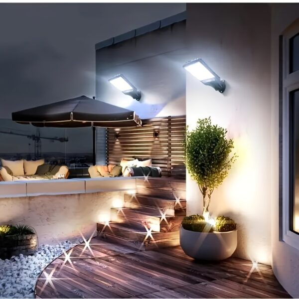 Led Lampara Luz De Pared Solar Para Exteriores - Imagen 4