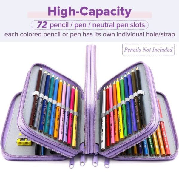 lapicera para 72 colores estuche dibujo arte escolar zip lápices dibujo artista regalo para artista