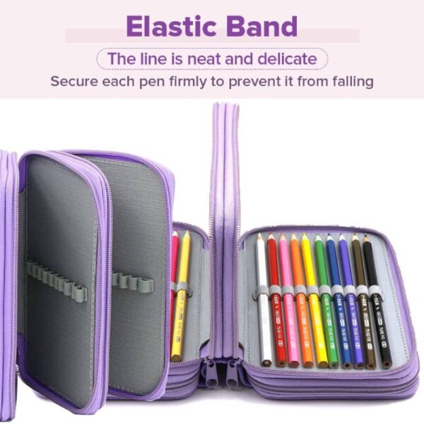 lapicera para 72 colores estuche dibujo arte escolar zip lápices dibujo artista regalo para artista - Imagen 5