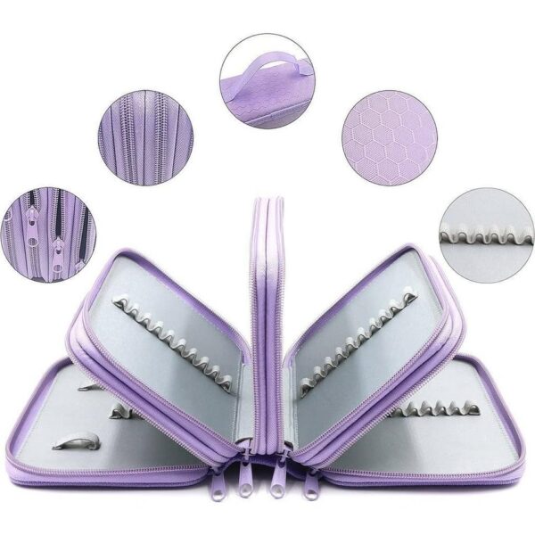 lapicera para 72 colores estuche dibujo arte escolar zip lápices dibujo artista regalo para artista - Imagen 3
