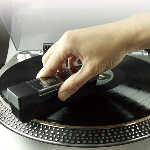 Cepillo limpieza discos vinilos 🎵Kit cepillo terciopelo antiestático y limpiador de aguja LP - Imagen 3