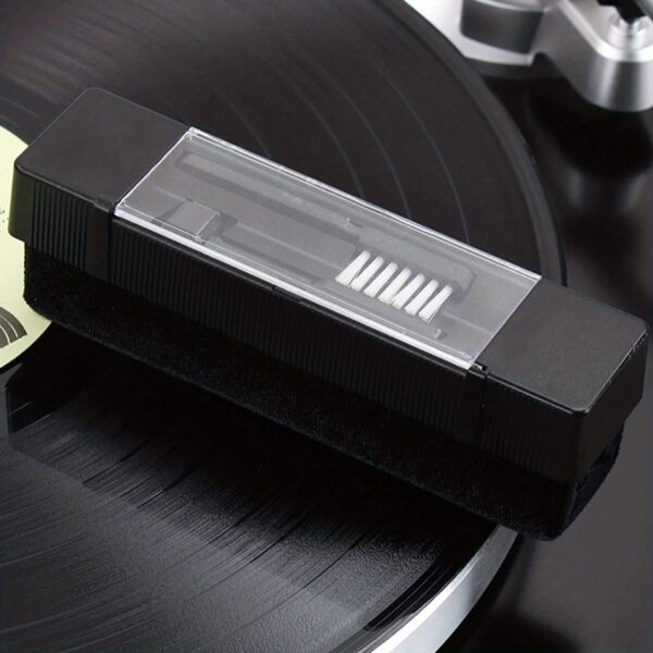 Cepillo limpieza discos vinilos 🎵Kit cepillo terciopelo antiestático y limpiador de aguja LP - Imagen 4