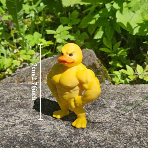 patito musculoso decoración divertida figura 3D regalo original escritorio hogar pato mam#disimo - Imagen 2