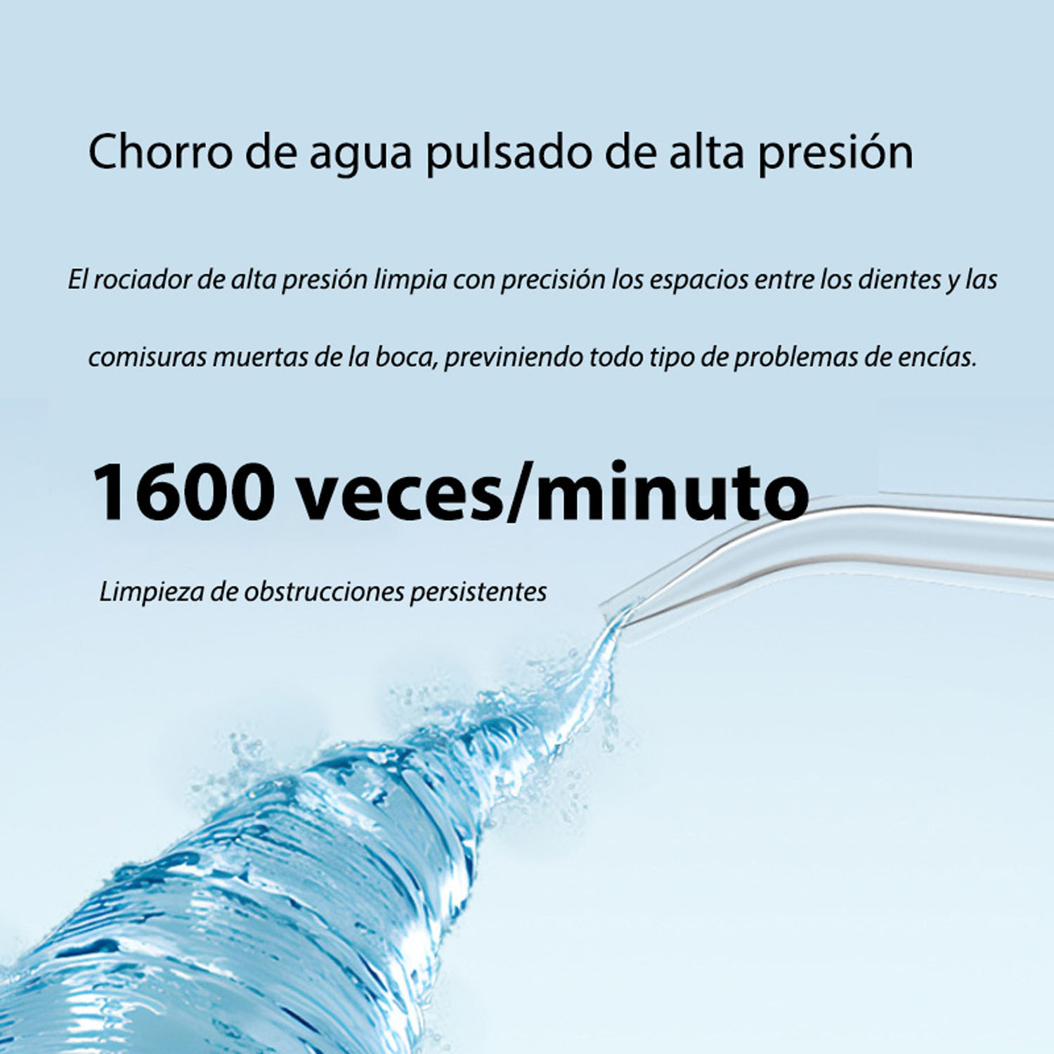 💧🦷 Irrigador Dental Portatil USB Recargable 3 Modos 4 Boquillas Hilo Agua Negro - Imagen 5